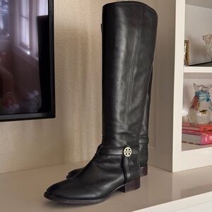 Tory Burch Black Riding Boots